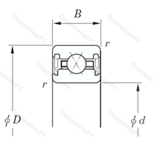 Подшипник шариковый радиально-упорный KUX 042 2RD