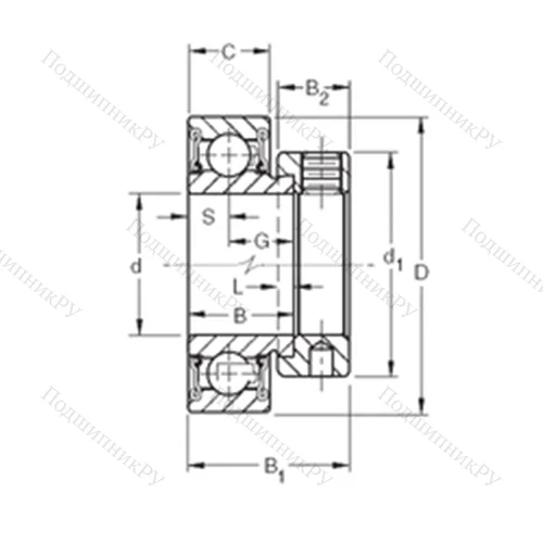 Подшипник шариковый радиальный RA 009RR