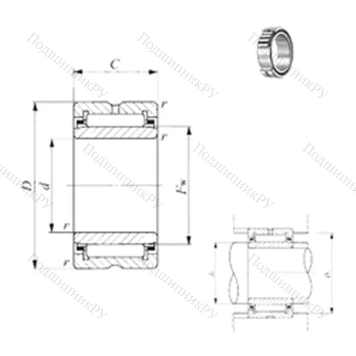 Подшипник игольчатый радиальный TAFI 9512536 от производителя  IKO