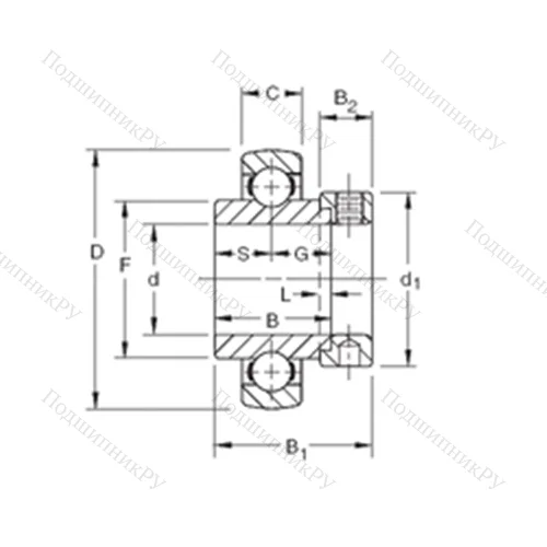 Подшипник шариковый радиальный SMN 106KB от производителя  TIMKEN