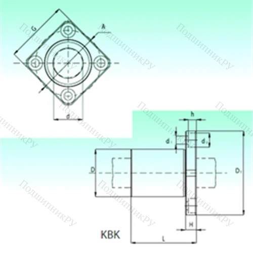 Подшипник шариковый линейный KBK 12-PP от производителя  NBS