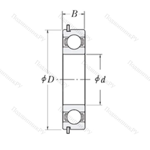 Подшипник шариковый радиальный MJ 2.1/2-NR от производителя  RHP