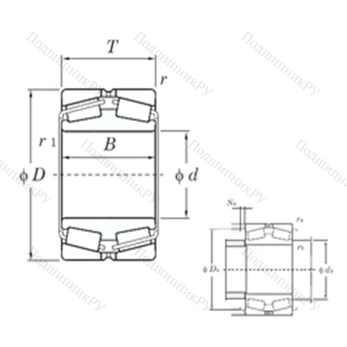 Подшипник роликовый радиально-упорный 45372