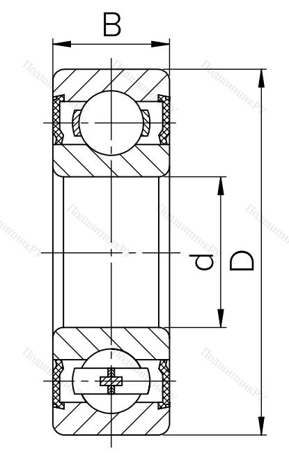 Шариковый однорядный подшипник 180310 T (6310 2RST) в Нижнем Новгороде
