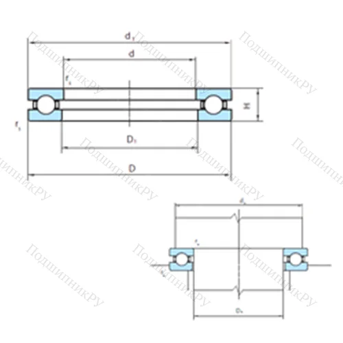 Подшипник шариковый упорный 51264 от производителя  PSL