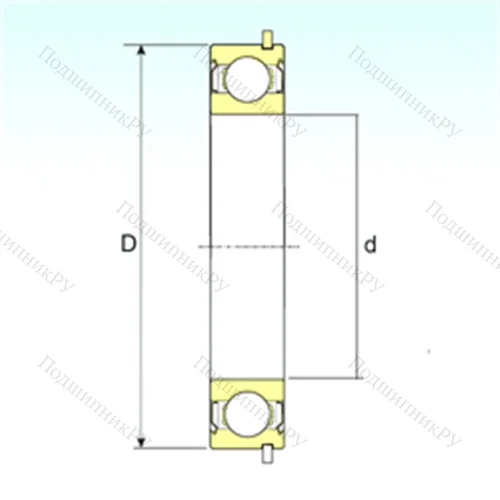 Подшипник шариковый радиальный 6207-ZZNR