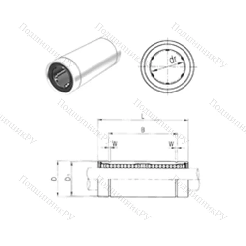 Подшипник шариковый линейный LM 6LUU от производителя  Samick