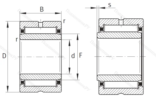 Игольчатый подшипник NA 4912 XL от производителя  INA