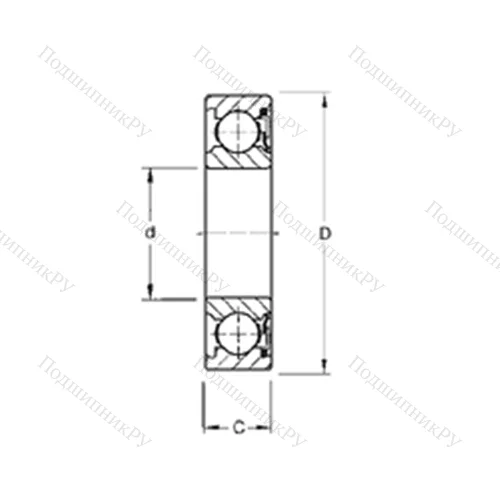 Подшипник шариковый радиальный 9103P
