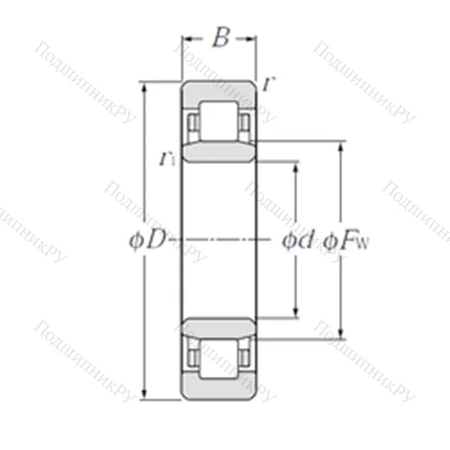 Подшипник роликовый радиальный NU 317 от производителя  NTN