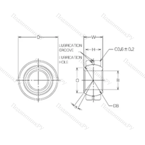 Подшипник скольжения сферический MBG 10CR от производителя  NMB