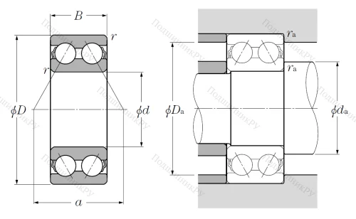Двухрядный шариковый подшипник 5201 S от производителя  NTN