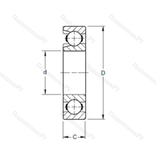 Подшипник шариковый радиальный 242W