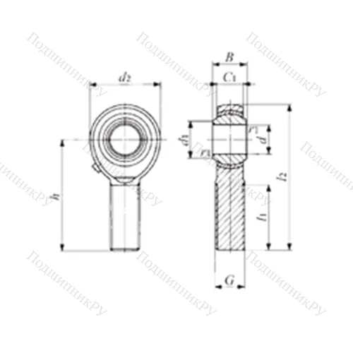 Подшипник скольжения сферический POS 5 от производителя  IKO