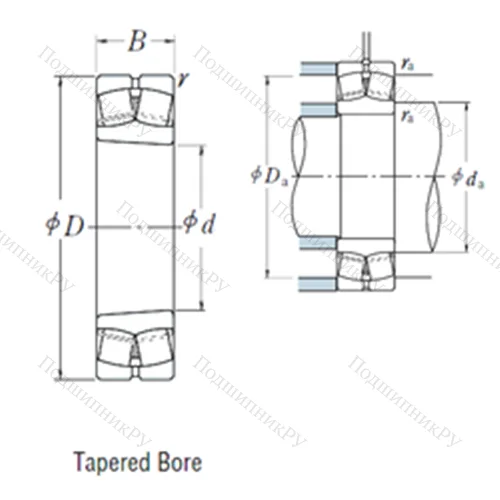 Подшипник роликовый радиальный самоцентрирующийся 22214EAKE 4