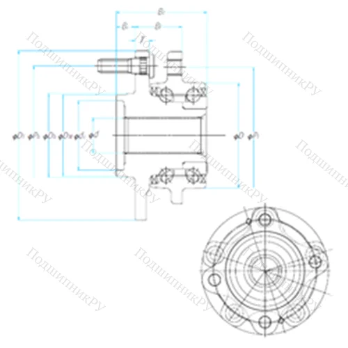 Подшипник роликовый радиально-упорный ZA-58BWKH 17B-Y-5CP 01