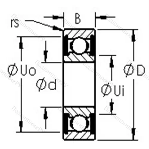 Подшипники шариковые радиальные однорядные 6218-2RS от производителя  AST