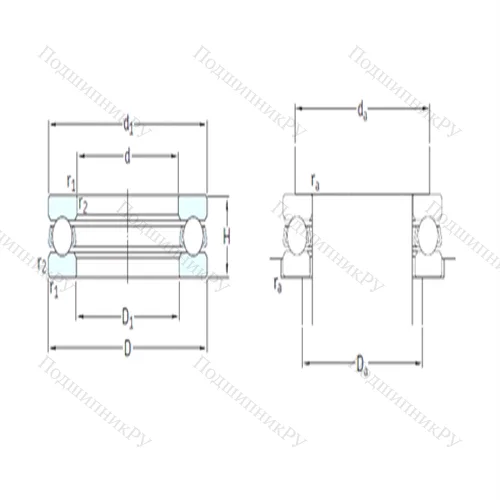 Подшипник шариковый упорный 51210 от производителя  SKF