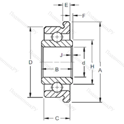 Подшипник шариковый радиальный F 2