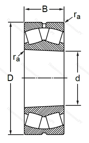 Сферический роликовый подшипник с конической посадкой на вал 113518 Н (22218 KMBW 33) в Нижнем Новгороде