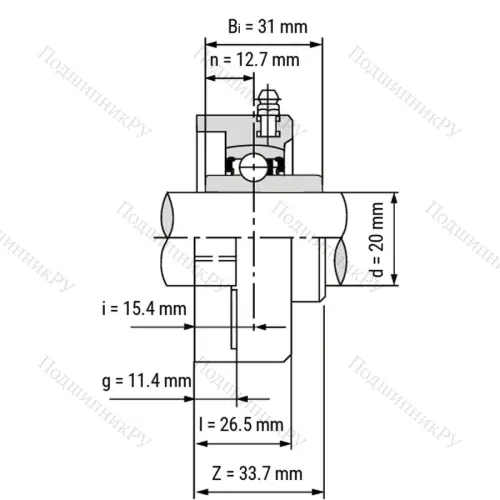 Подшипниковый узел SS-UCFLPL 204-B - Вал: 20 мм от производителя  LPZ