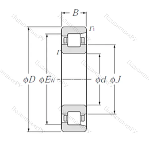 Подшипник роликовый радиальный NF 214 от производителя  NTN