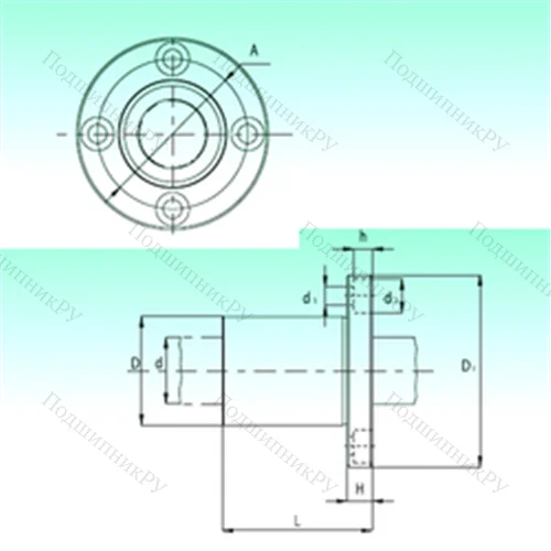 Подшипник шариковый линейный KBF 60-PP от производителя  NBS