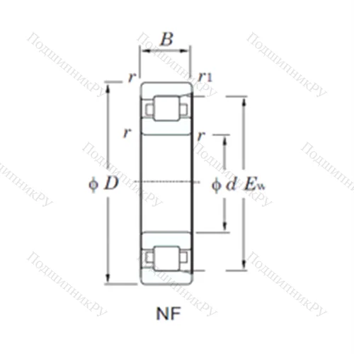 Подшипник роликовый радиальный NF 426 от производителя  KOYO