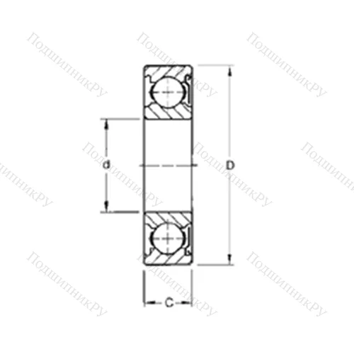 Подшипник шариковый радиальный 9121KD