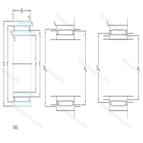 Подшипник игольчатый радиальный NAO 50x68x20 от производителя  SKF