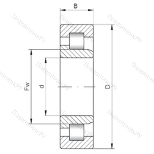 Подшипник роликовый радиальный NJ 100X 180X 60,3 от производителя  CX