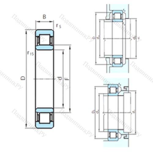 Подшипник роликовый радиальный NU 1060 от производителя  PSL