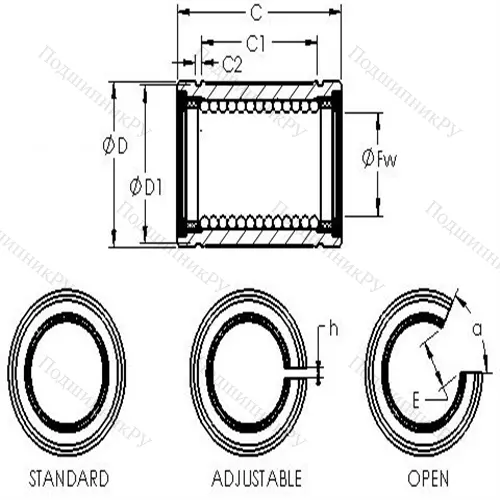 Подшипник линейный LBE 8 AJ от производителя  AST