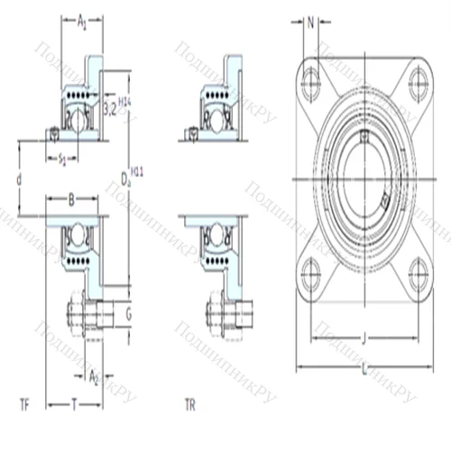 Подшипниковый узел шариковый радиальный FYK 25 TR от производителя  SKF