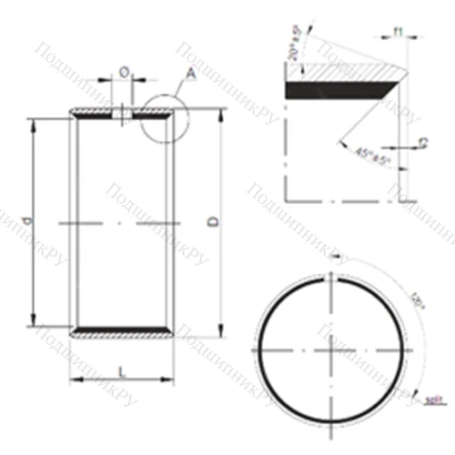 Подшипник скольжения TUP 2 220.80 от производителя  CX Подшипник скольжения TUP 2 220.80 от производителя  CX