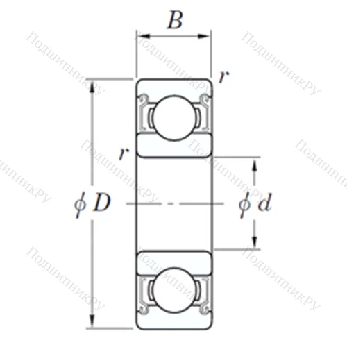 Подшипник шариковый радиальный SE 6203 ZZSTPRB