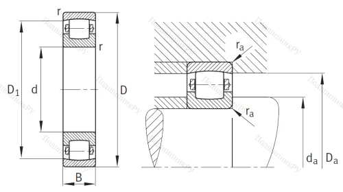 Сферический роликовый подшипник 20211 TVP от производителя  FAG