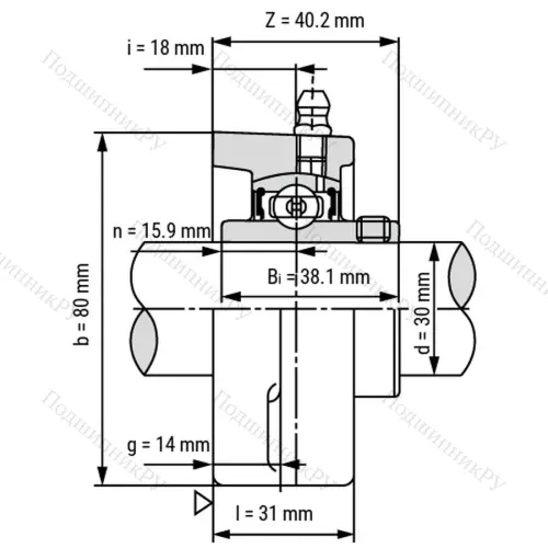 Подшипниковый узел SS-UCFL 206 - Вал: 30 мм от производителя  LPZ