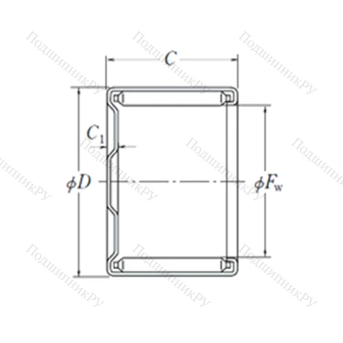 Подшипник игольчатый радиальный MF-1512 от производителя  NSK