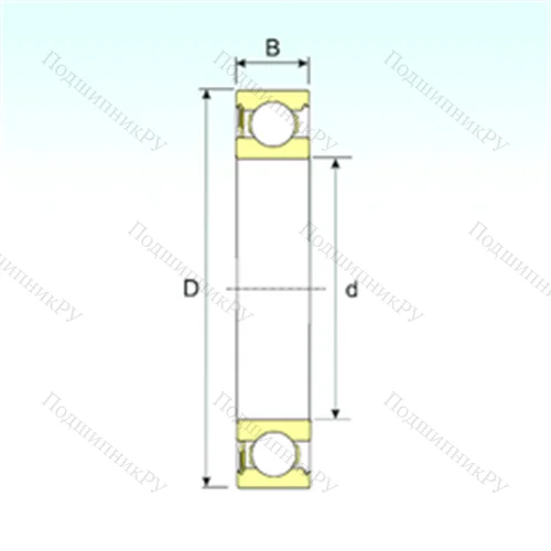 Подшипник шариковый радиальный 6032-RS от производителя  ISB