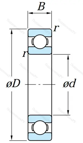 Однорядный шариковый подшипник 6226 от производителя  KOYO