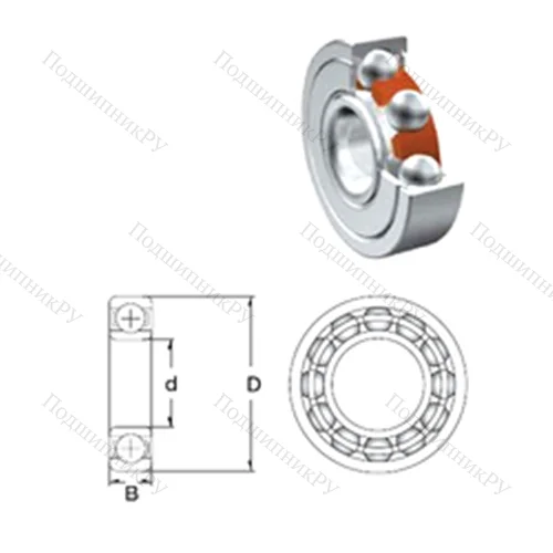 Подшипник шариковый радиальный 689-2Z.T 9H.C 3 от производителя  ZEN
