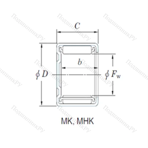 Подшипник игольчатый радиальный MK 11121