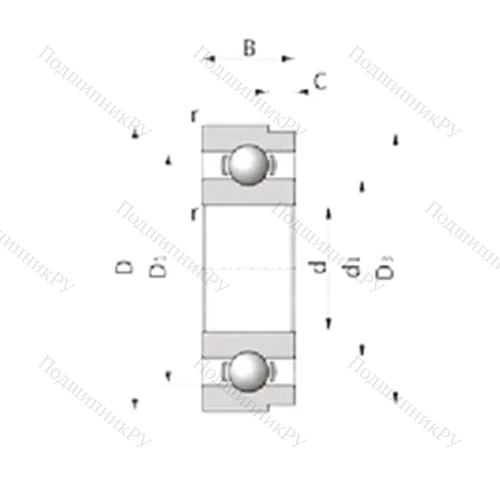 Подшипник шариковый радиальный TM-SX 06C 42CS 44
