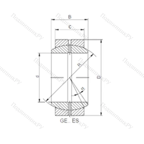 Подшипник скольжения сферический GE 160DO-2RS от производителя  ISO Подшипник скольжения сферический GE 160DO-2RS от производителя  ISO