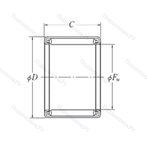 Подшипник игольчатый радиальный F-2020