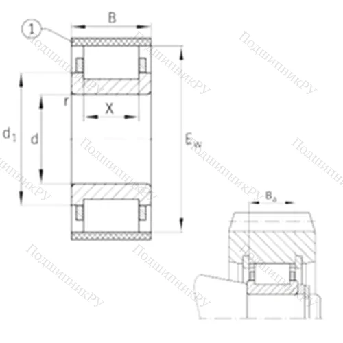 Подшипник роликовый радиальный RN 2338-EX-MPBX