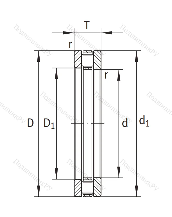 Упорный роликовый подшипник 81108 TV от производителя  INA