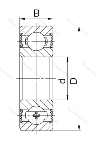 Миниатюрный шариковый подшипник 180018 T (608 2RST) в Нижнем Новгороде