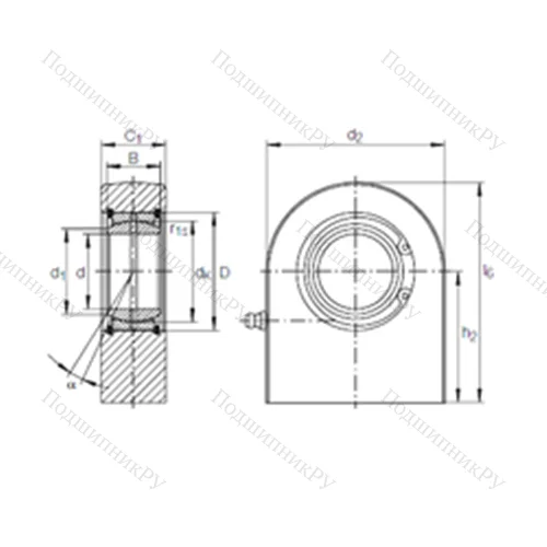 Подшипник скольжения сферический GF 30 DO